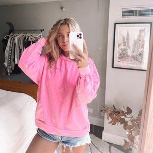 Women Pink Pullover S